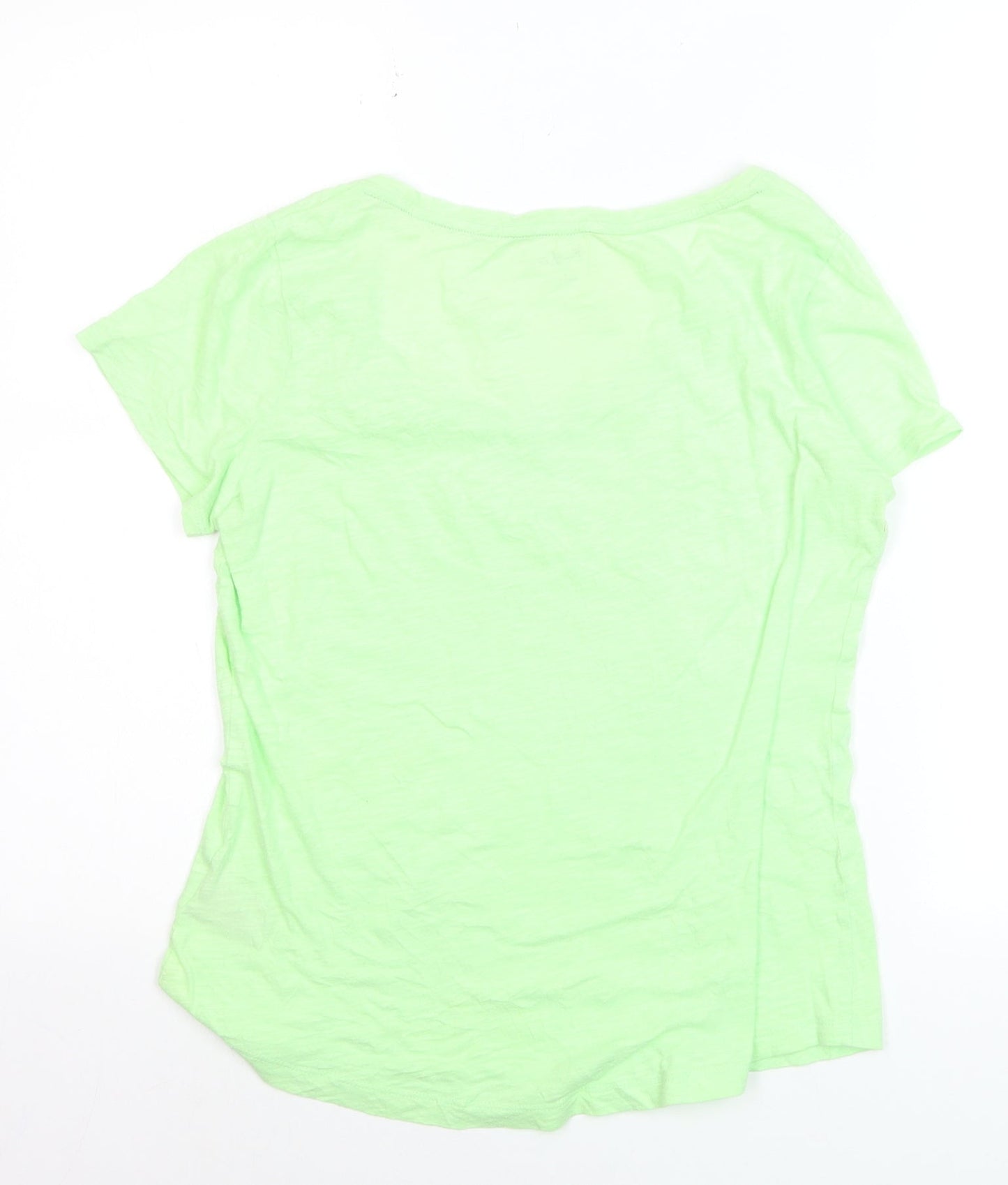 Boden Women's Green Cotton V-Neck T-Shirt Size 12