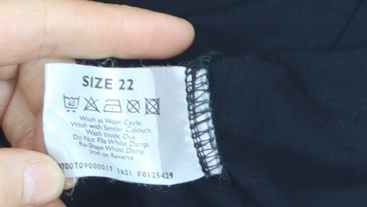 rogers+ROGERS Womens Black Plus Size 22 Sleeveless Camisole Blouse