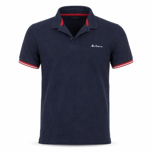 Ben Sherman Teens Navy Blue Cotton Polo Shirt Size 14-15