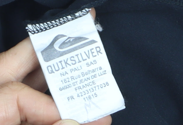 Quiksilver Men's Black Long Sleeve Graphic Cotton Top M