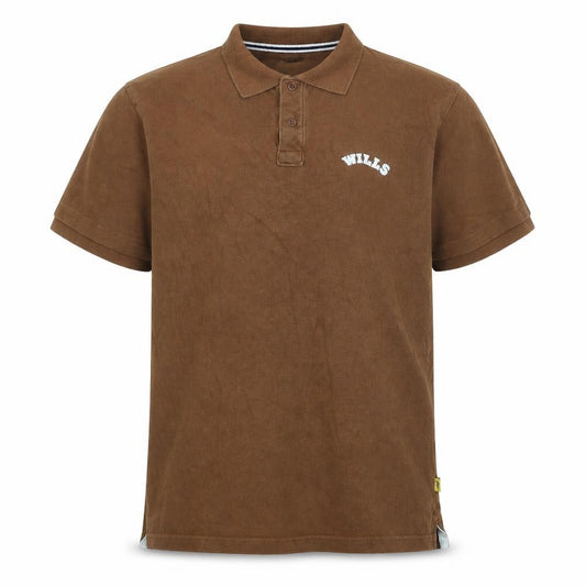 Jack Wills Men's Brown Cotton Polo Shirt Size L Short Sleeve Casual
