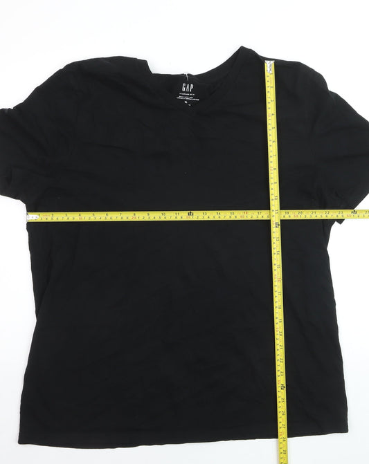 GAP Men's Black XL V-Neck Classic Cotton T-Shirt