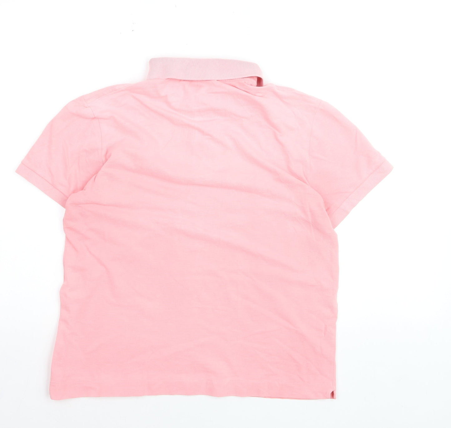 Lacoste Men's Pink Short Sleeve Cotton Polo Shirt Size L