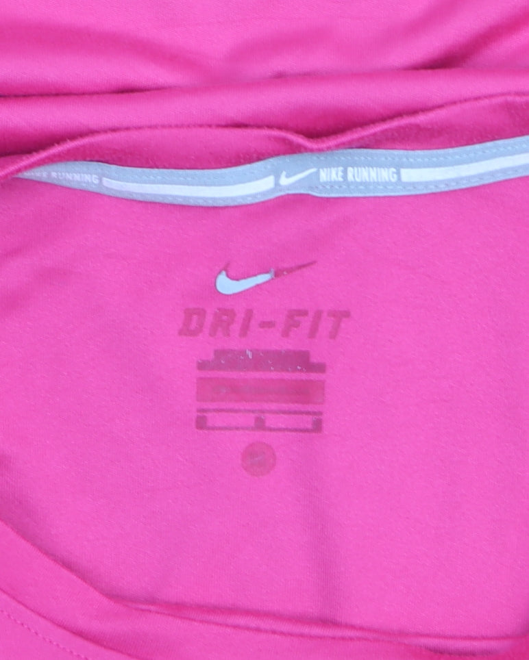 Nike Women's Pink Dri-FIT Long Sleeve Running Top Size M