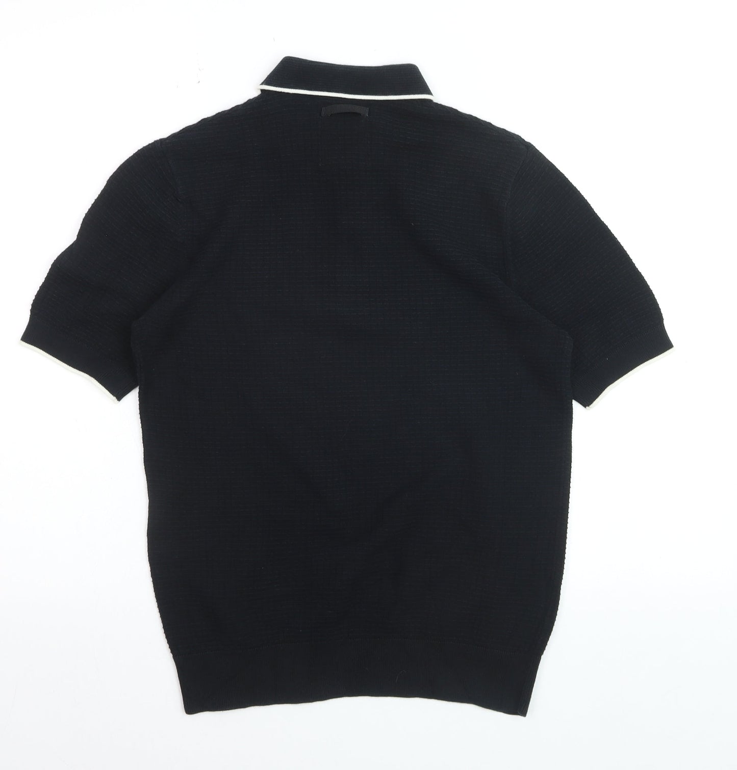 Fred Perry x Marshall Black Cotton Men's Polo Shirt S Short Sleeve