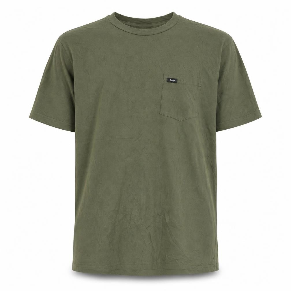 Lee Men's Green Regular Fit Cotton T-Shirt Size L