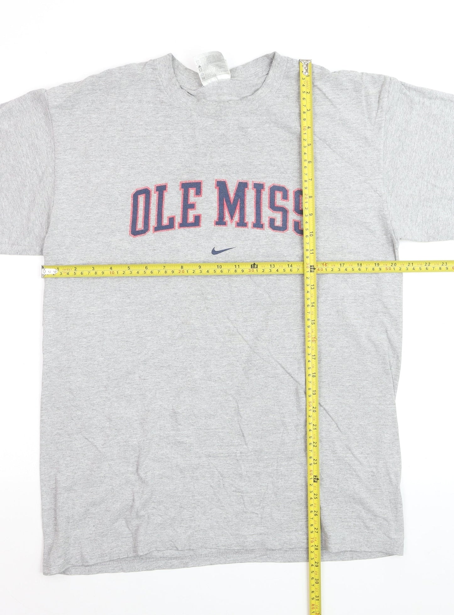 Nike Mens Grey Ole Miss Graphic Crew Neck Short Sleeve T-Shirt Size M