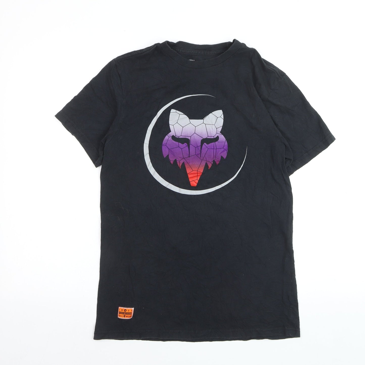 Fox Racing Men's Black Graphic Cotton T-Shirt Size S