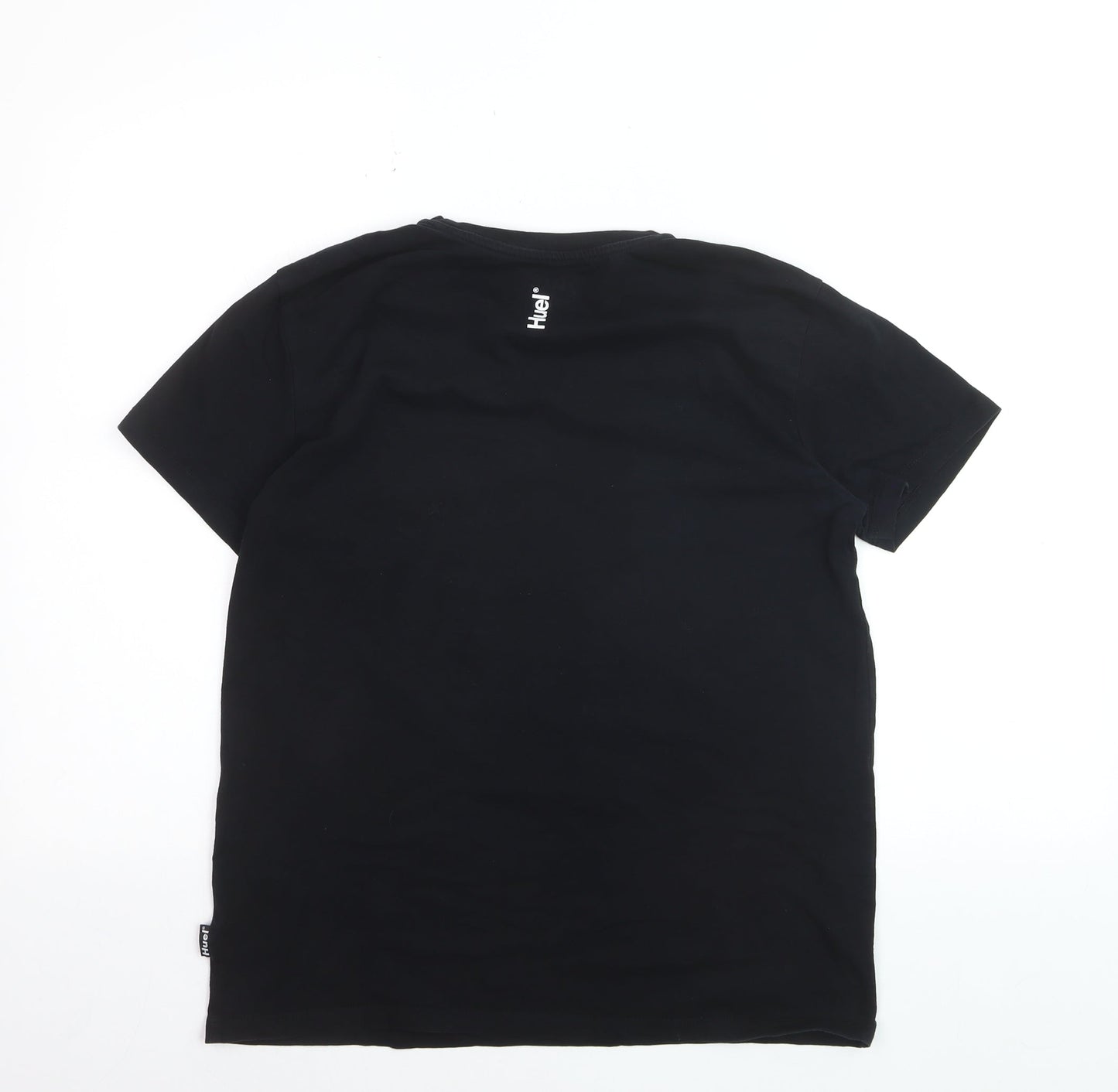 Huel Men's Black Cotton Stretch Crew Neck T-Shirt Size M