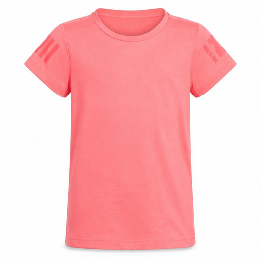 Adidas Girls Coral Pink Crew Neck Short Sleeve T-Shirt 11-12 Years