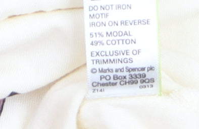 Marks and Spencer Women’s Ivory Funny Animal Nightshirt UK 14