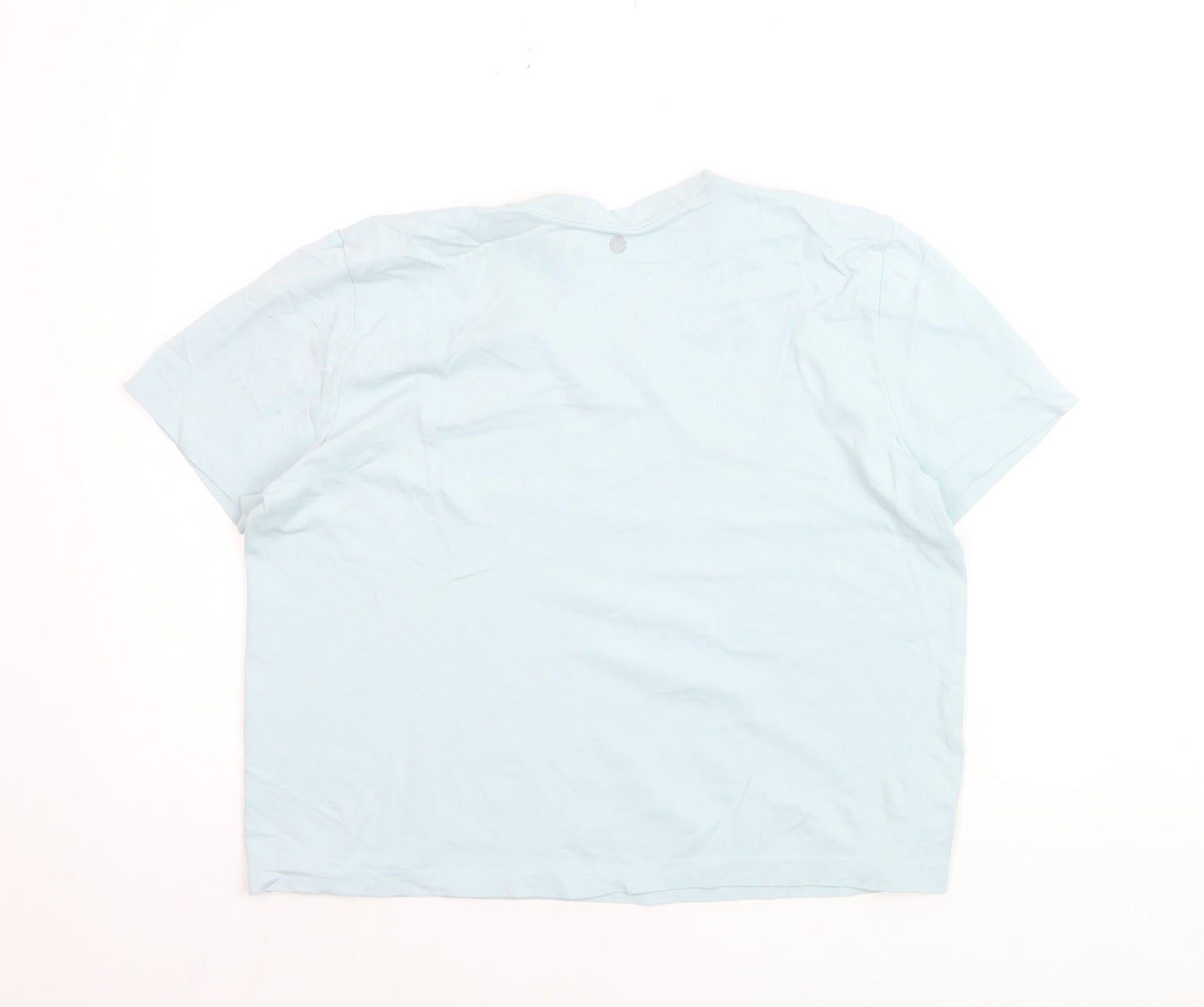 Harmony & Balance Women's Blue Cotton Stretch T-Shirt Size L