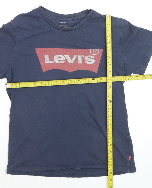 Levi's Men's Blue Graphic Logo Regular Fit Cotton T-Shirt M