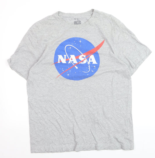 Gap Men's Grey NASA Logo Graphic Print T-Shirt Size L