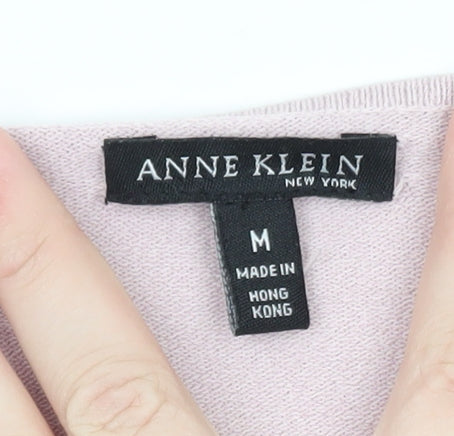 Anne Klein Women's Pink Rayon Blend Cardigan Size M