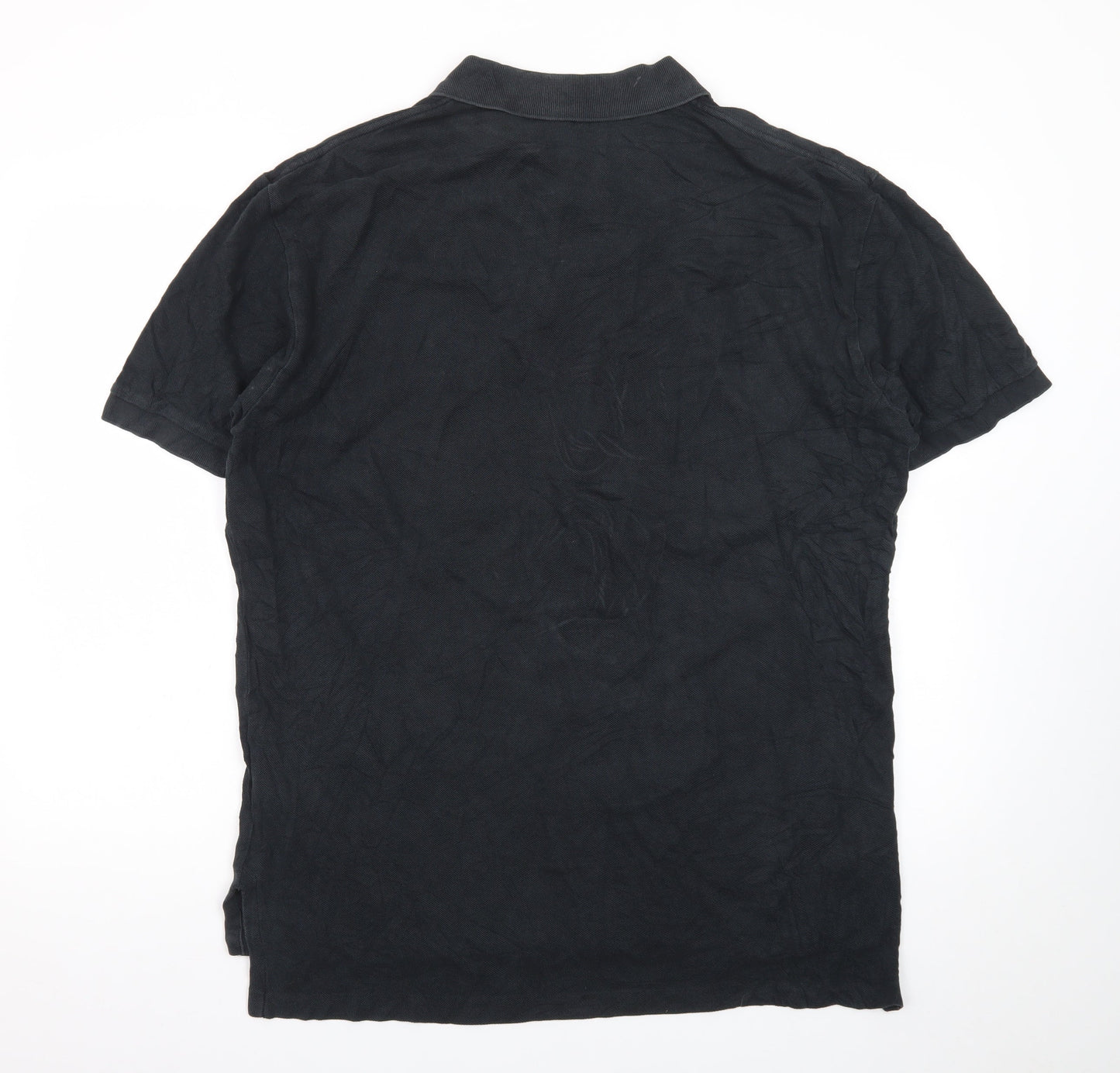 Ralph Lauren Men's Black Cotton Polo Shirt L Classic Fit