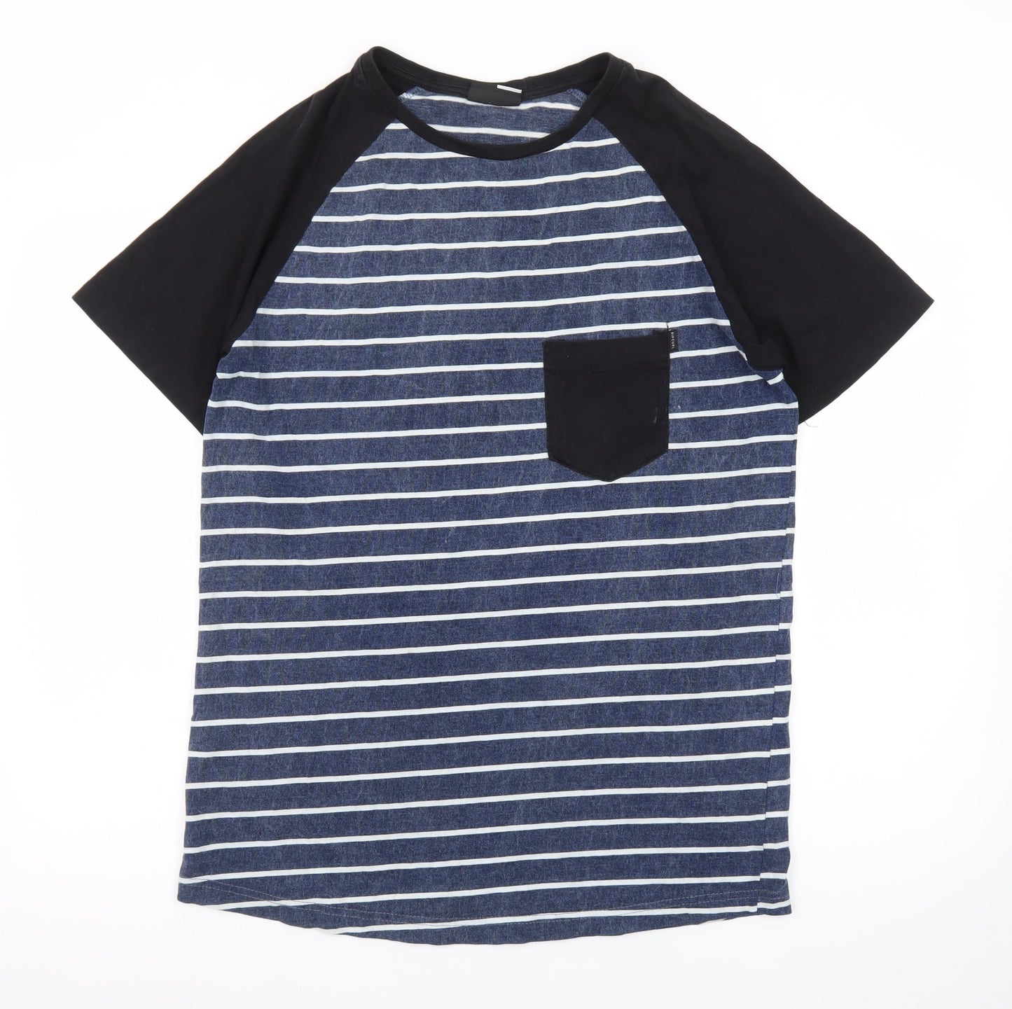 Rip Curl Men’s Blue Striped Short Sleeve Crew Neck T-Shirt Size M