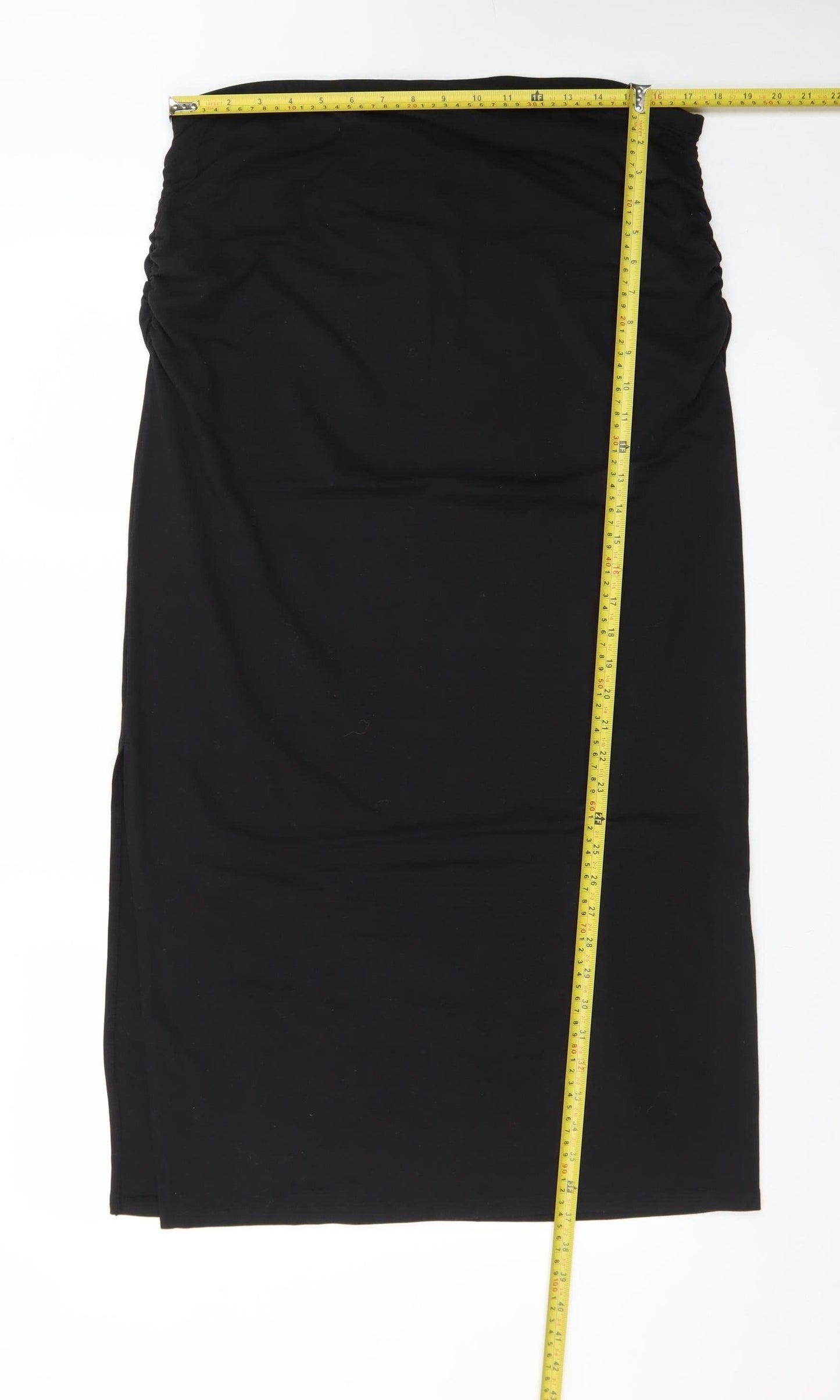H&M Divided Women Black Midi Stretch Pencil Skirt XL