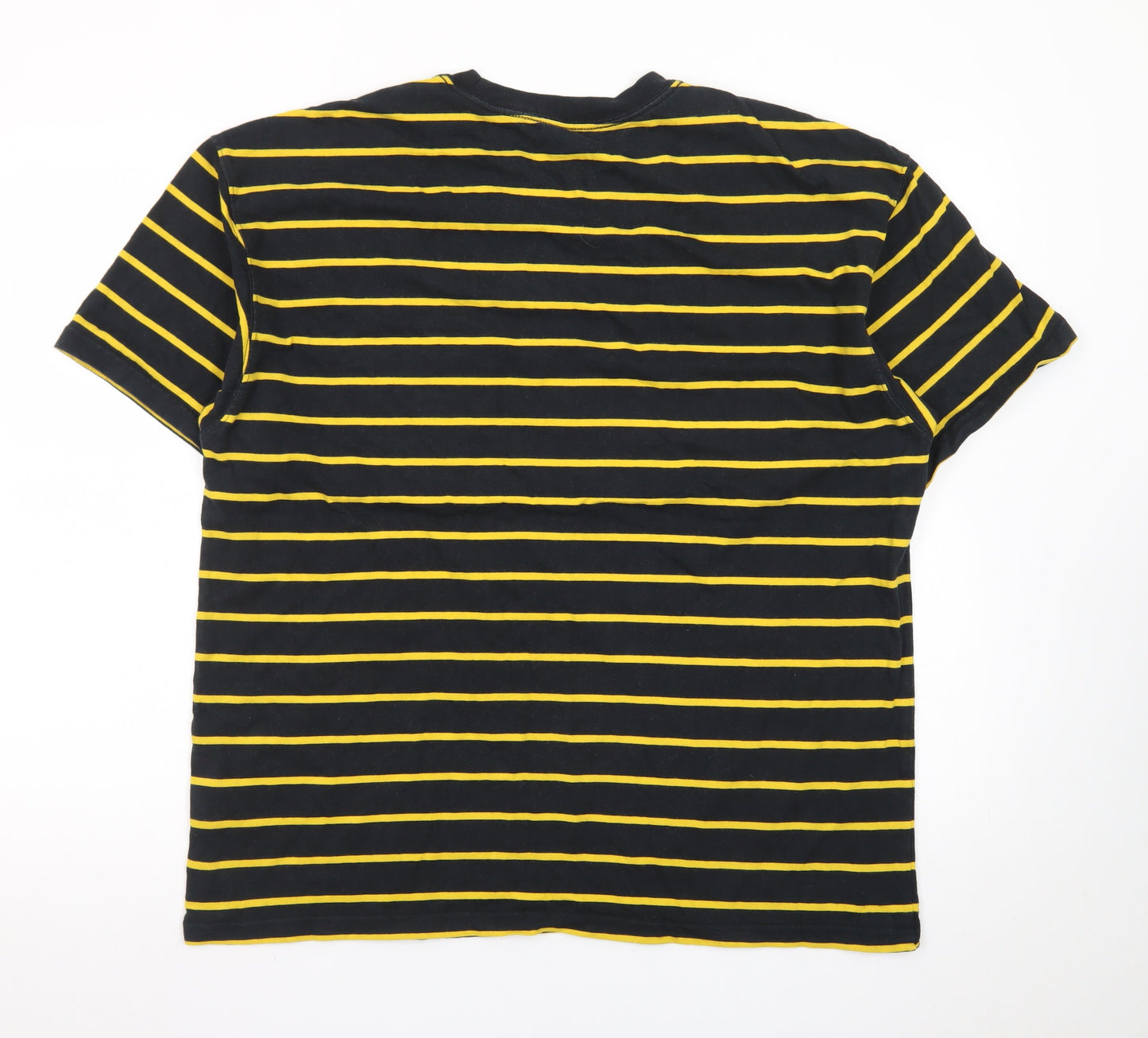 Nike SB Men's Black Yellow Striped Crew Neck T-Shirt Size L