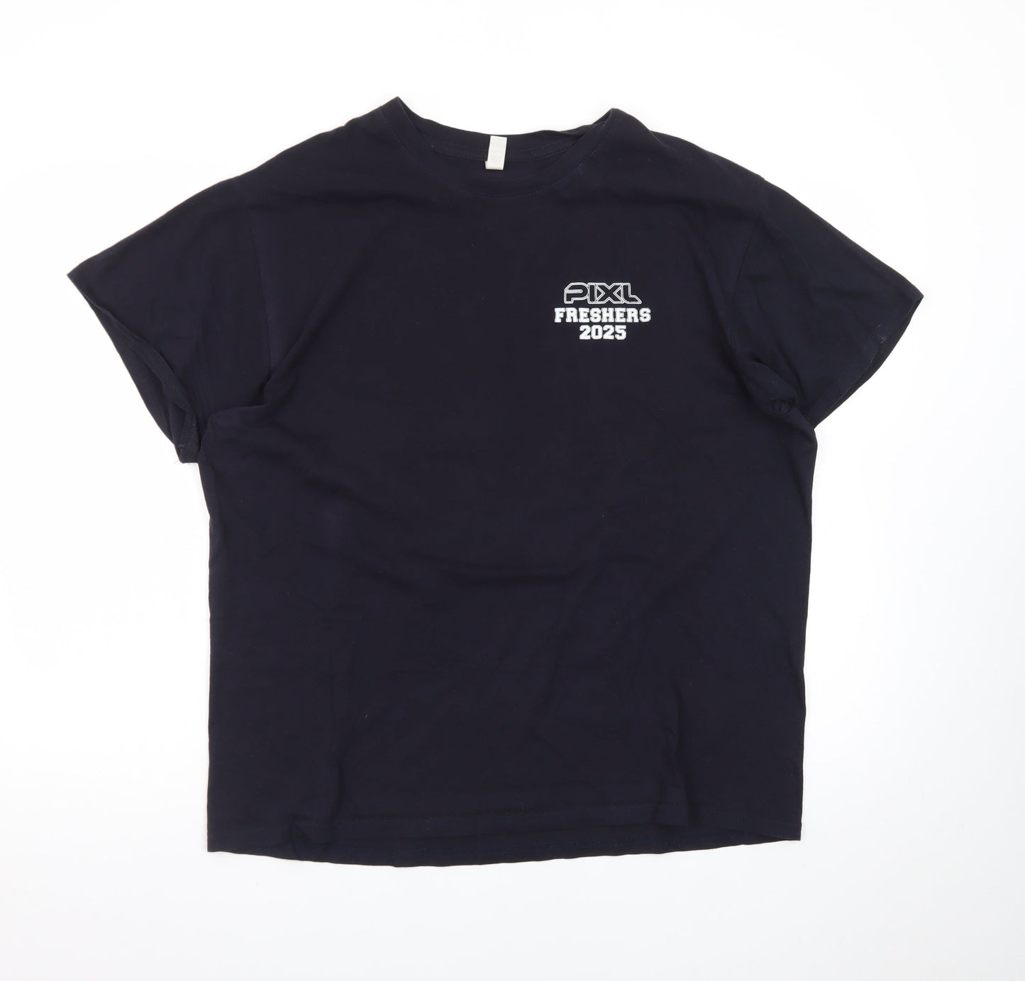 Casual Classics Men's Navy Blue L PIXL Freshers 2025 Graphic T-Shirt