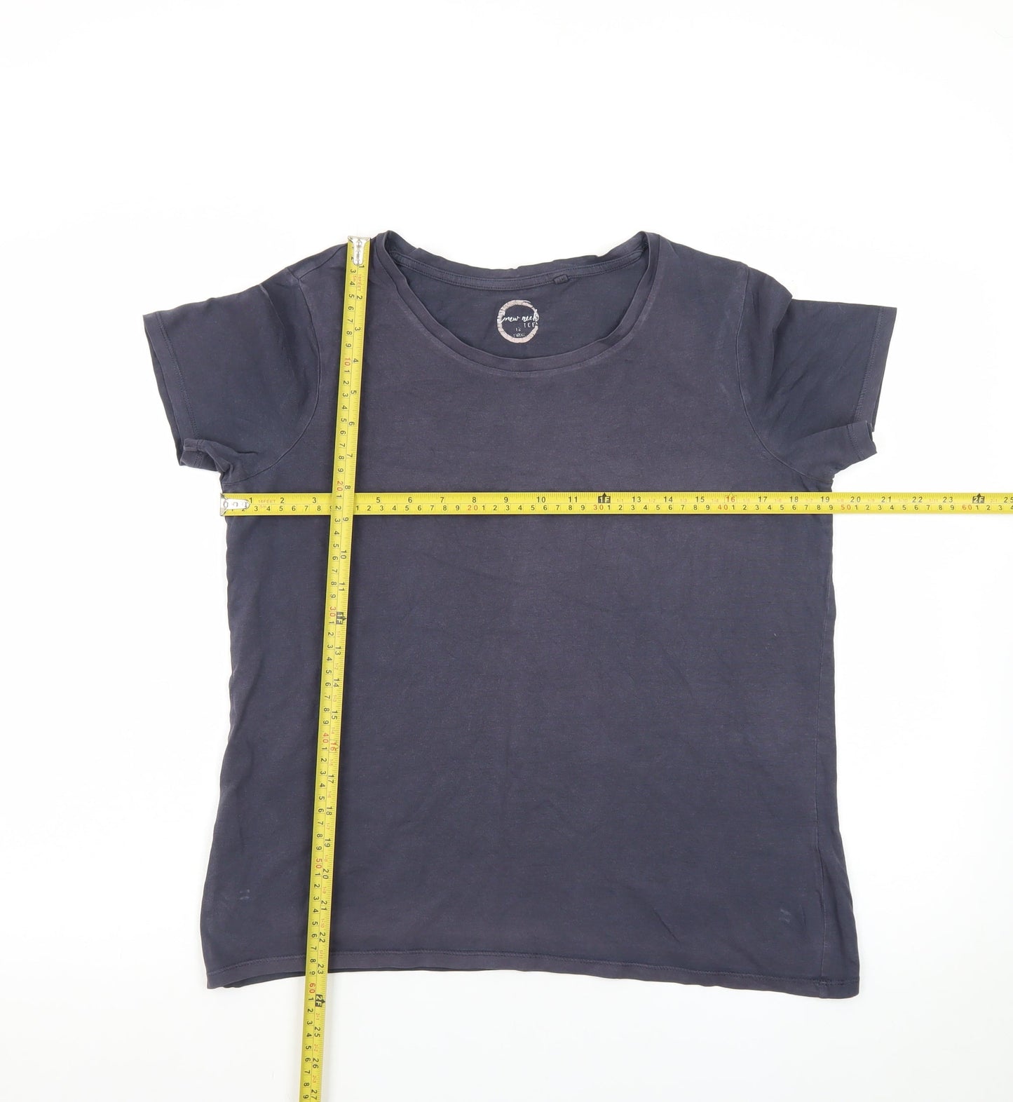 Next Women’s Blue Cotton Basic Short Sleeve T-Shirt Size 12