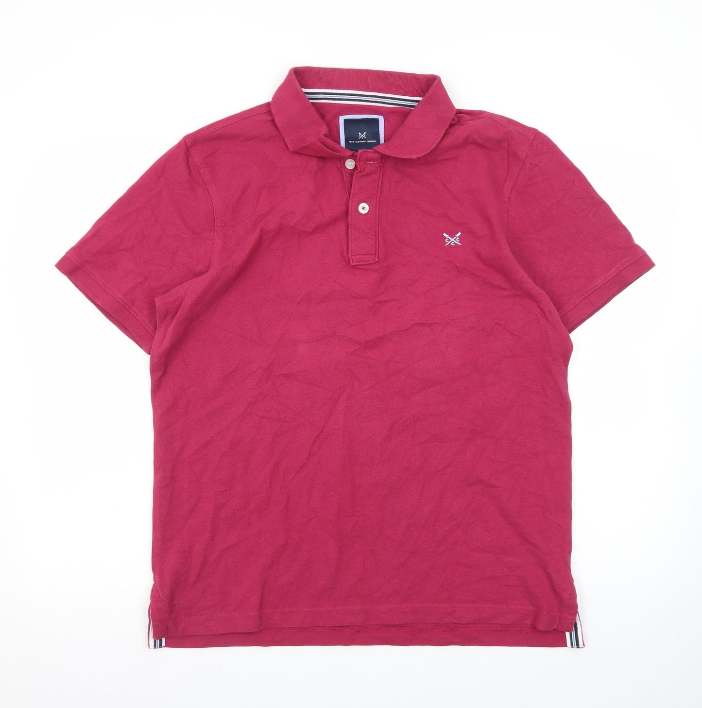Crew Clothing Company Men's Red Cotton Polo Shirt L