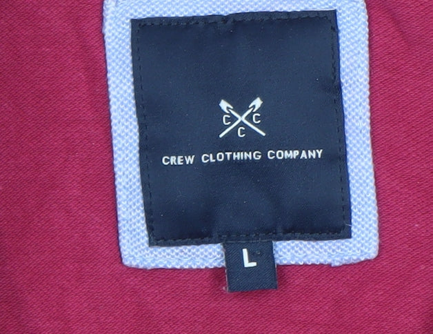 Crew Clothing Company Men's Red Cotton Polo Shirt L
