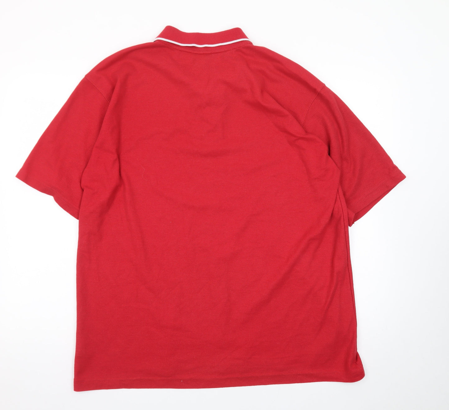 Umbro Men's Red XL Polo Shirt Cotton Short Sleeve Sportswear