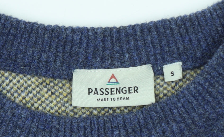 Passenger Womens Blue Nature Knit Pullover Jumper Size S