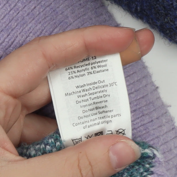 Passenger Womens Blue Nature Knit Pullover Jumper Size S