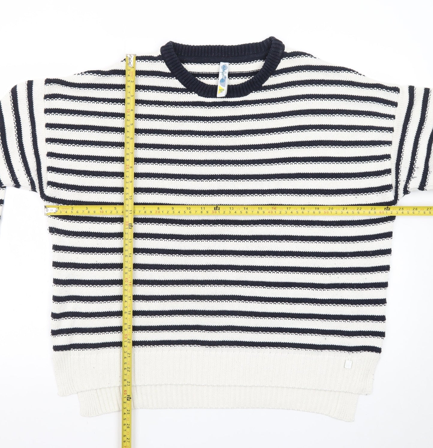 Seasalt Women’s Multicoloured Striped Cotton Jumper Size 16