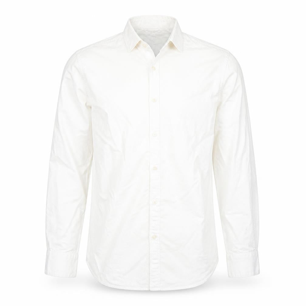Farah Men's White Slim Fit Button-Up Cotton Shirt M
