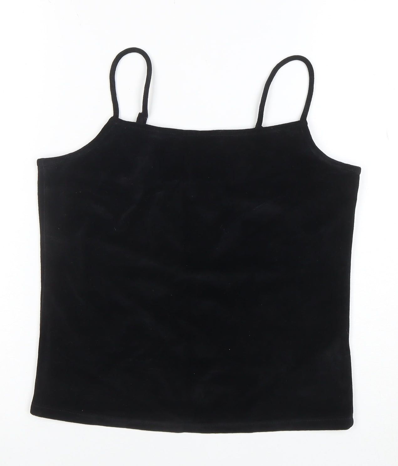 NA-KD Women’s Black Velvet Camisole Tank Top Size M