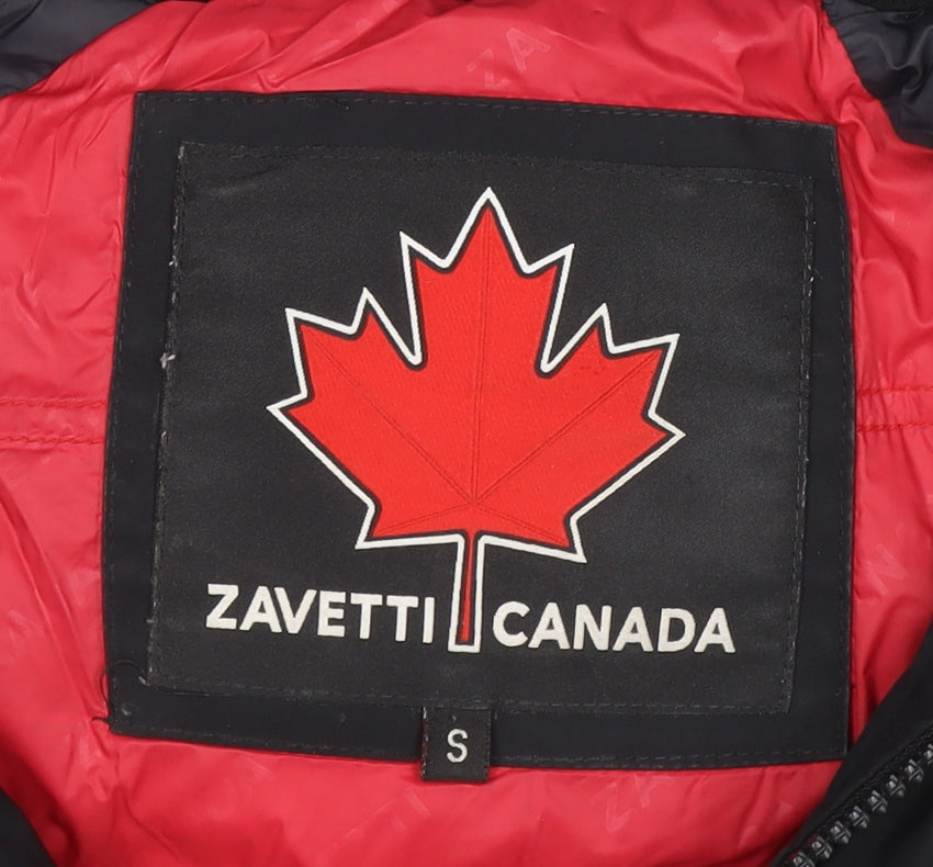 Zavetti Canada Men's Black Puffer Jacket Hooded Size S Winter Casual