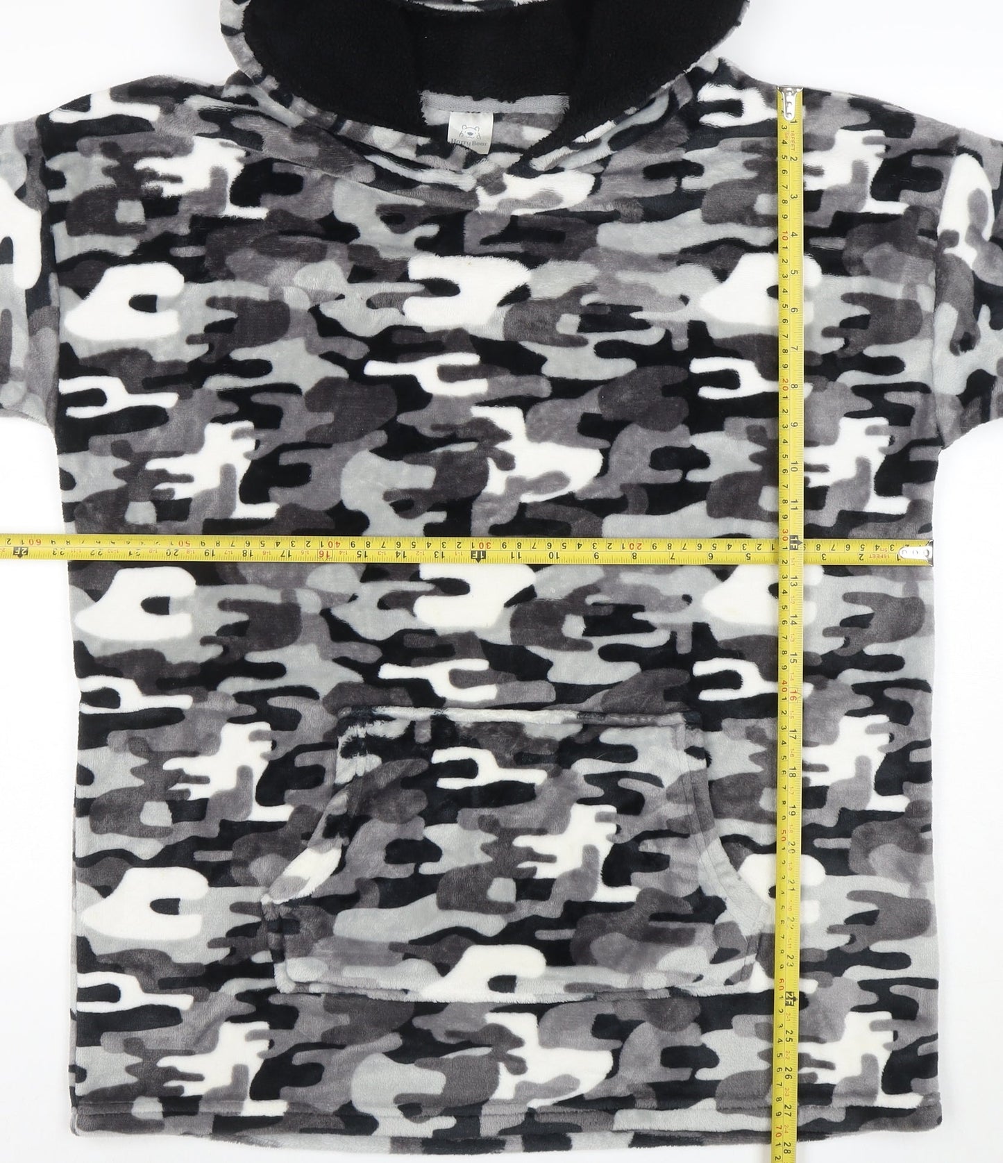 Harry Bear Boys Grey Camouflage Fleece Hooded Nightwear One Size