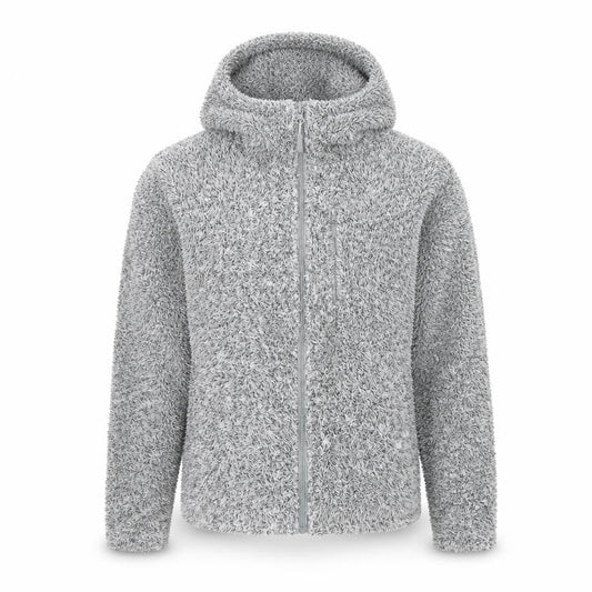 Peter Storm Women Grey Size 12 Fleece Hooded Full Zip Jacket