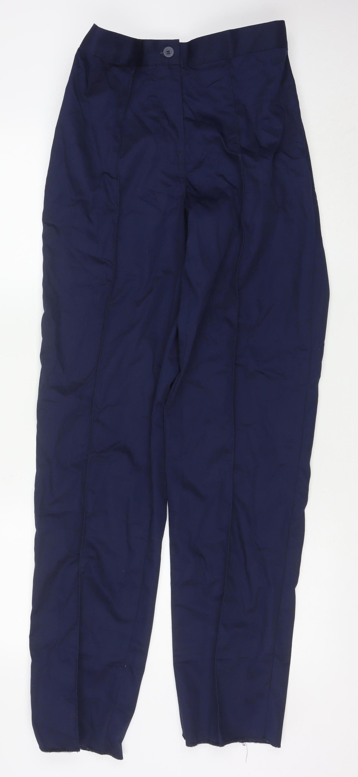 Tibard Womens Blue Size 12 Workwear Trousers Elastic Waist Polyester Cotton