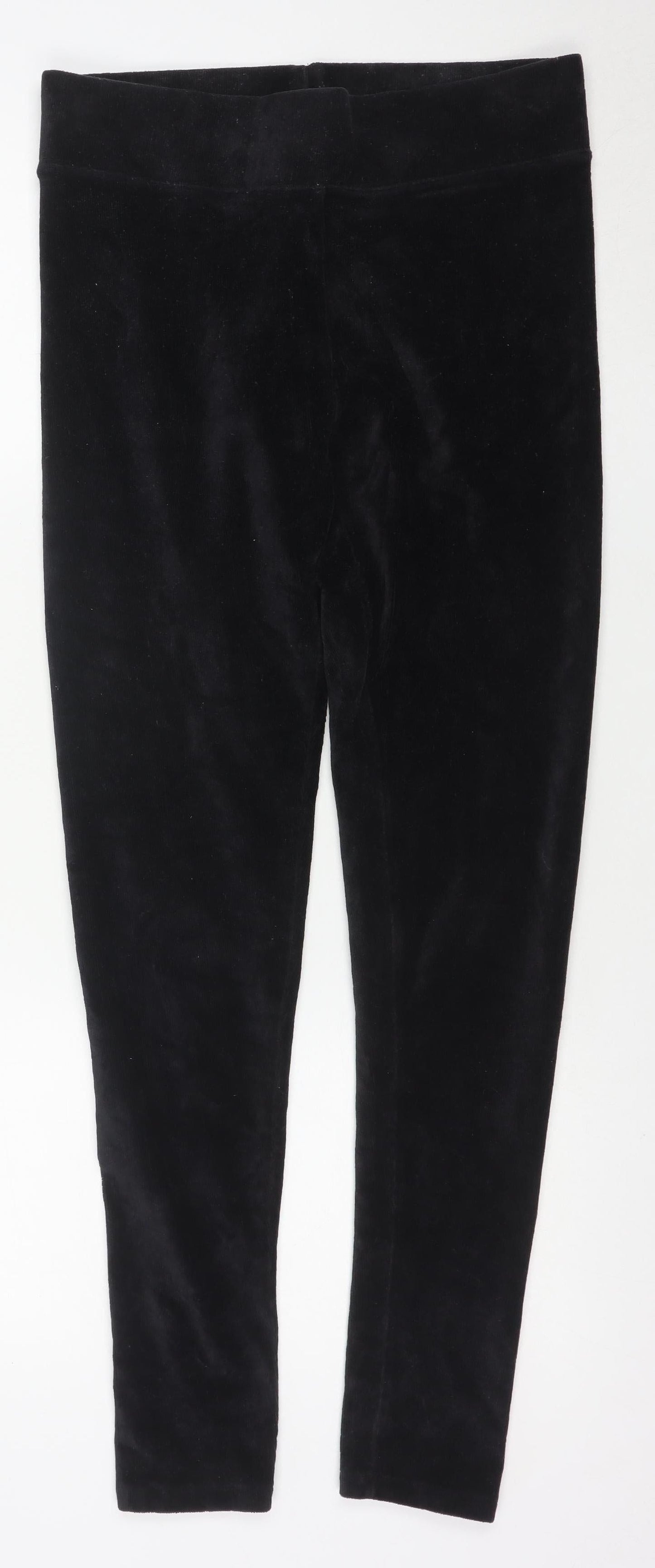 Marks and Spencer Women’s Black Cotton Blend Stretch Velvet Leggings Size 12