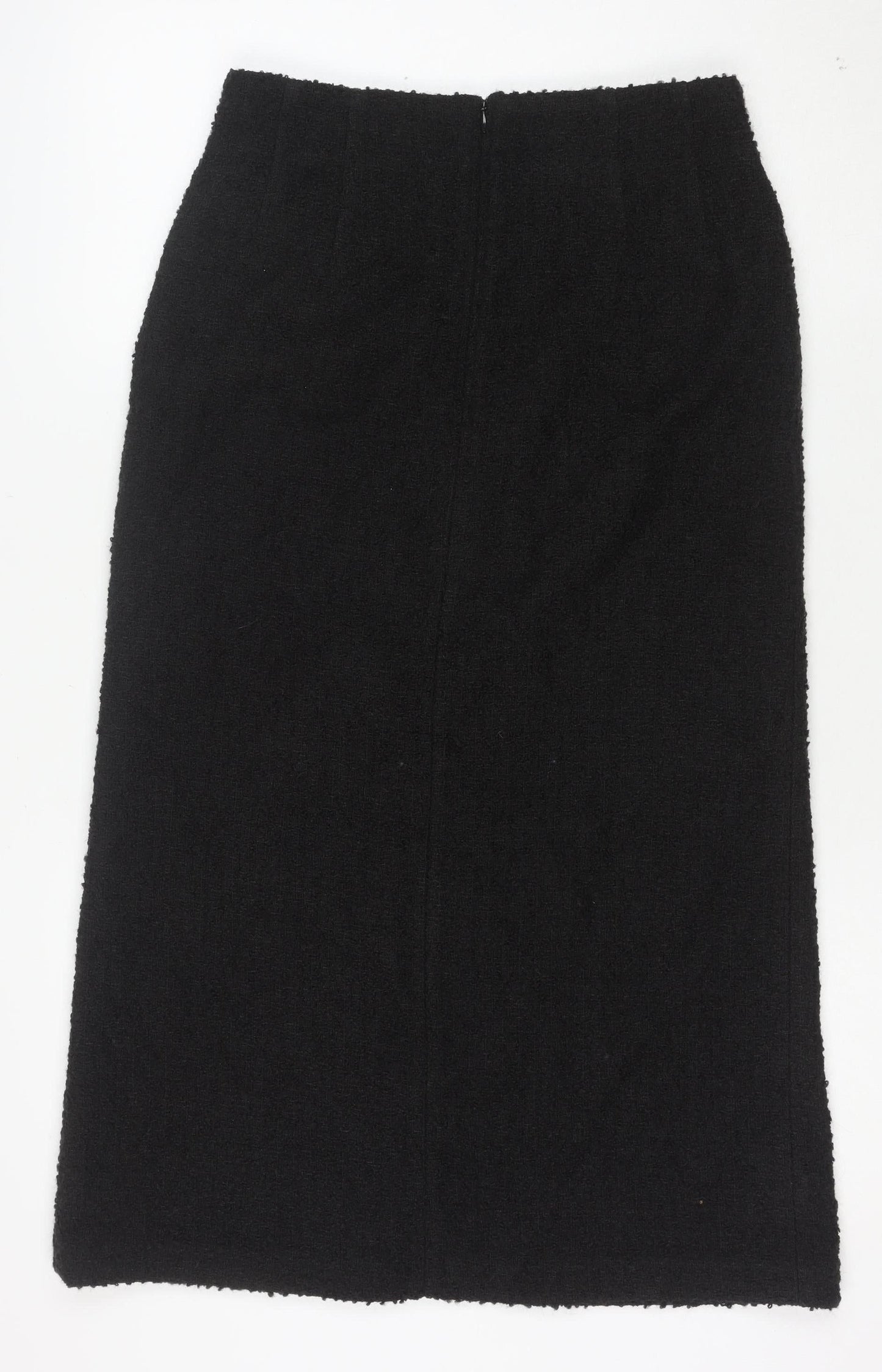 Marks and Spencer Women's Black Wool Blend Pencil Skirt Size 10