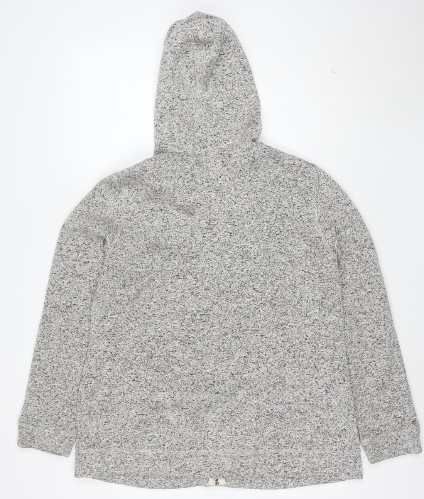 Next Women Grey Hooded Full Zip Jacket Size 22 Plus Lined Knit
