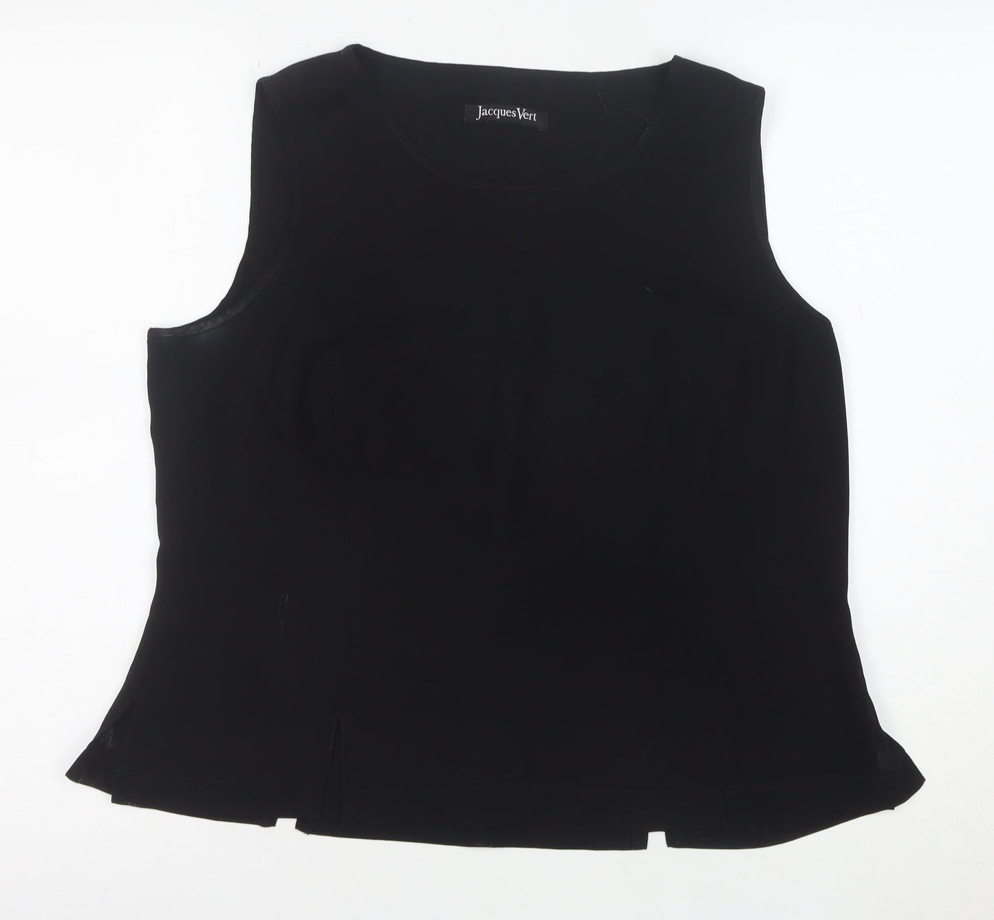 Jacques Vert Women's Black Sleeveless Blouse Size 16