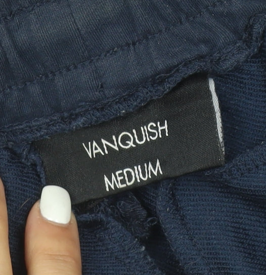 Vanquish Men's Blue Jogger Trousers Size M Activewear Cotton Blend