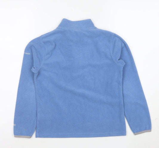 Trespass Boys Blue Fleece 1/2 Zip Pullover Hoodie 9-10 Years