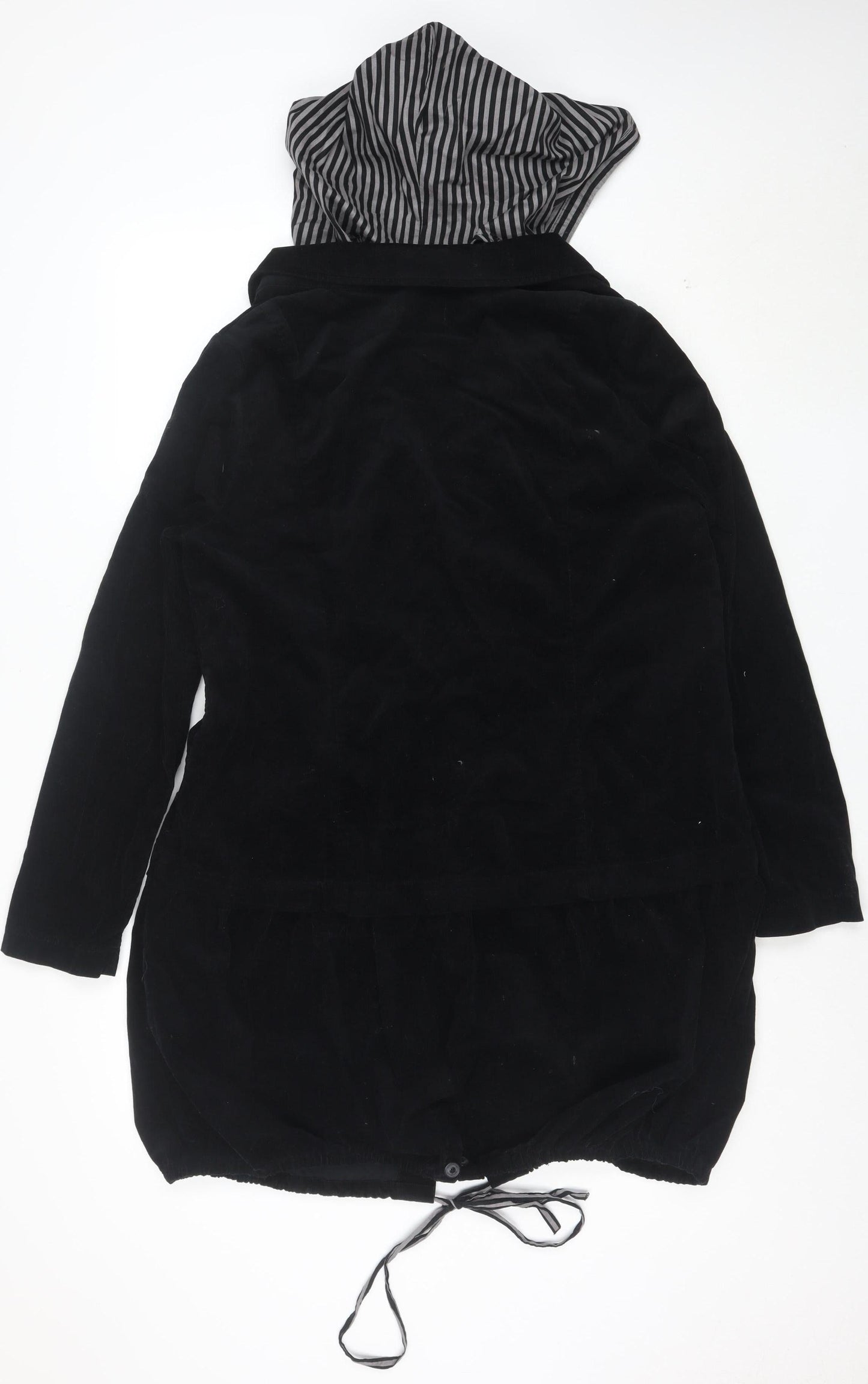Myrine Essentials Women’s Black Corduroy Hooded Jacket Size L