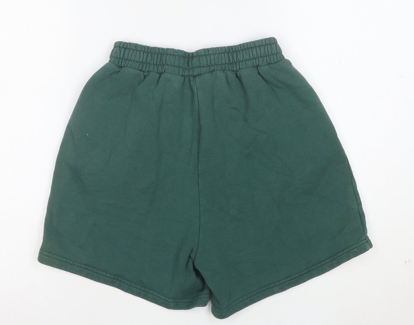 Couture Women’s Green Sweat Shorts Size 8 Cotton Jersey Activewear