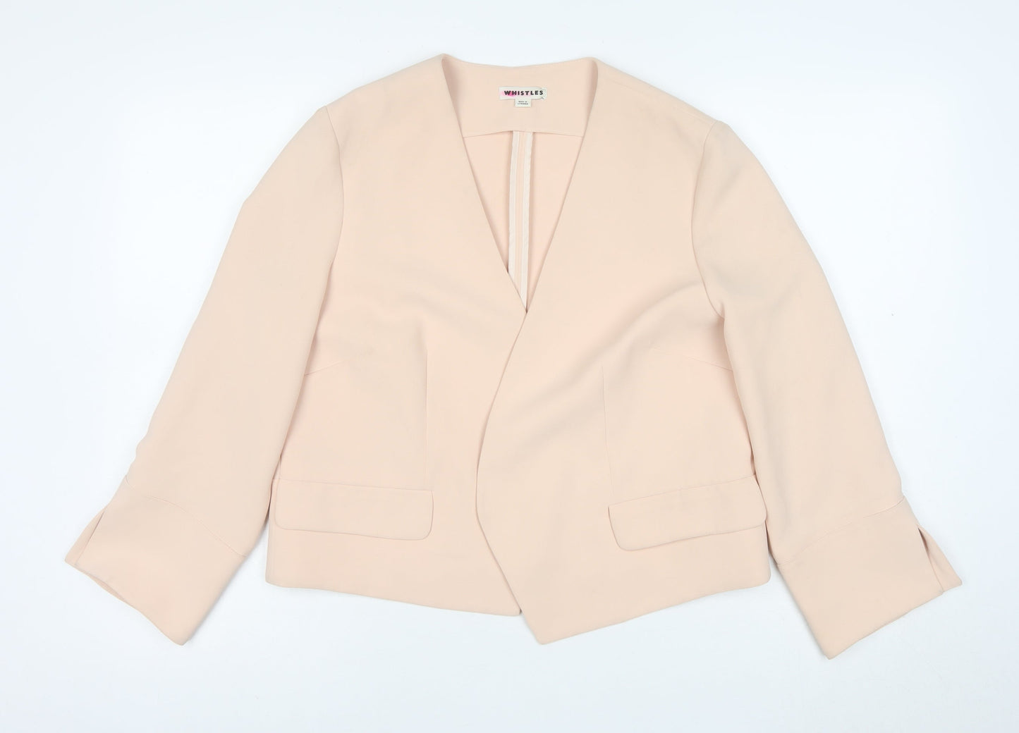 Whistles Women Beige Regular Fit Single-Breasted Suit Jacket UK 16
