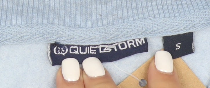 Quiet Storm Men's Blue Crew Neck Pullover Sweatshirt Size S