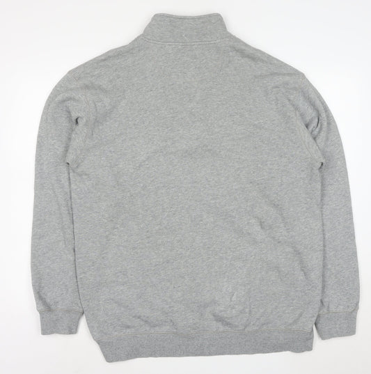 FILA Mens Grey XL 1/4 Zip High Neck Sweatshirt