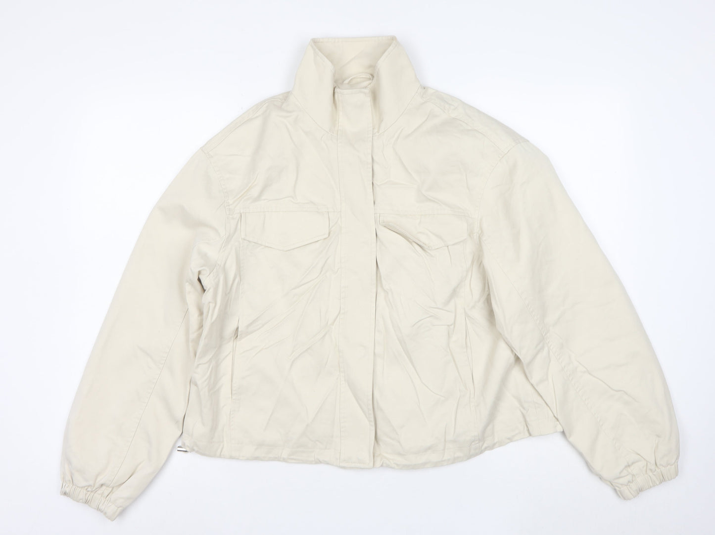 Marks and Spencer Women Beige Short Casual Twill Jacket Size 8