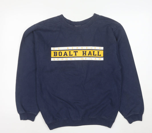 The Cotton Exchange Mens Blue Small UC Berkeley Boalt Hall Pullover Sweatshirt